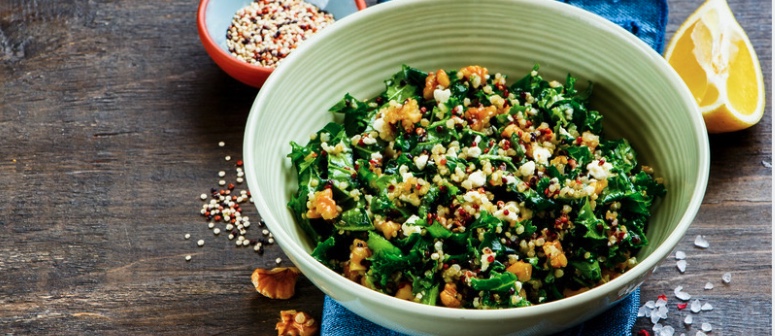 Autumn Harvest Salad: Quinoa, Kale, Cranberry & Apple Salad